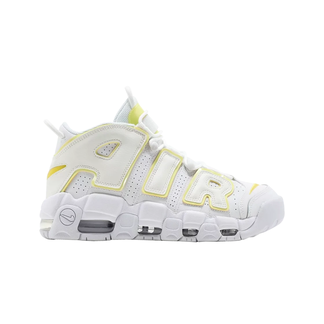nike uptempo light citron